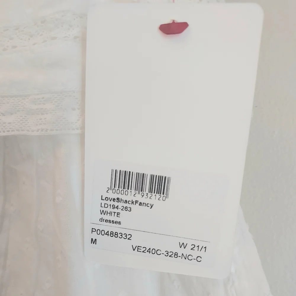 LoveShackFancy Natasha White Ruffled Tiered Dress Size Medium NEW NWT Coquette - Picture 9 of 16